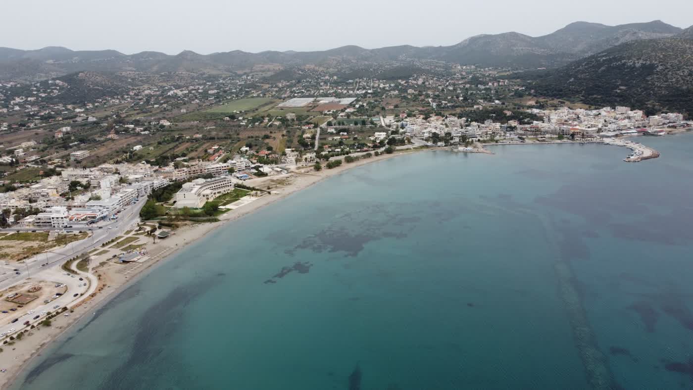 Anavyssos bay from above